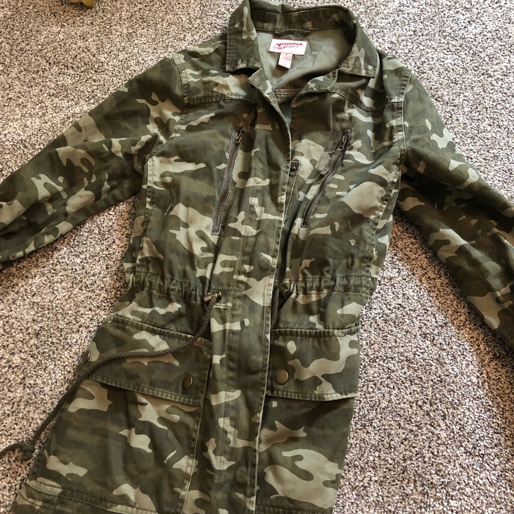 Green camouflaged jacket